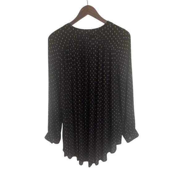 Free People Black Patterned Long Sleeve Tunic Blouse - Small - Picture 3 of 5